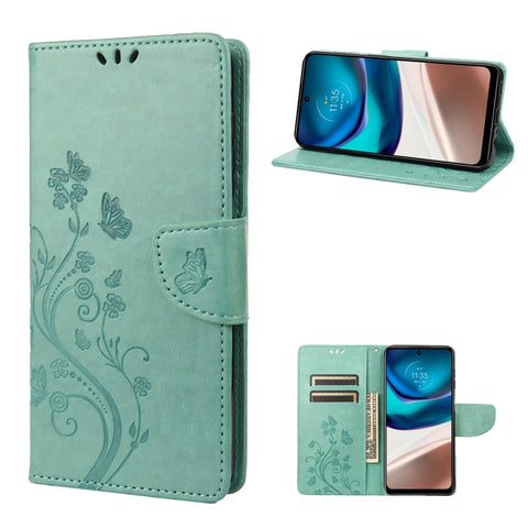 Butterfly Flower Pattern Flip Leather Phone Case, For Motorola Moto G42, For OnePlus 10T, For Samsung Galaxy A04, For Asus Zenfone 9