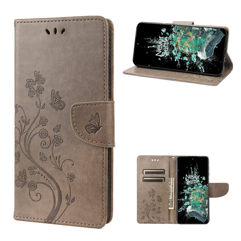 Butterfly Flower Pattern Flip Leather Phone Case, For Motorola Moto G42, For OnePlus 10T, For Samsung Galaxy A04, For Asus Zenfone 9