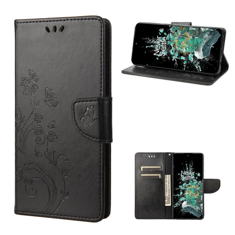 Butterfly Flower Pattern Flip Leather Phone Case, For Motorola Moto G42, For OnePlus 10T, For Samsung Galaxy A04, For Asus Zenfone 9
