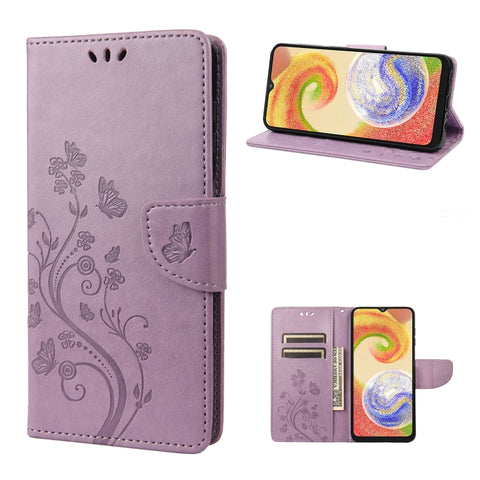 Butterfly Flower Pattern Flip Leather Phone Case, For Motorola Moto G42, For OnePlus 10T, For Samsung Galaxy A04, For Asus Zenfone 9
