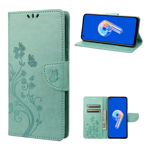 Butterfly Flower Pattern Flip Leather Phone Case, For Motorola Moto G42, For OnePlus 10T, For Samsung Galaxy A04, For Asus Zenfone 9