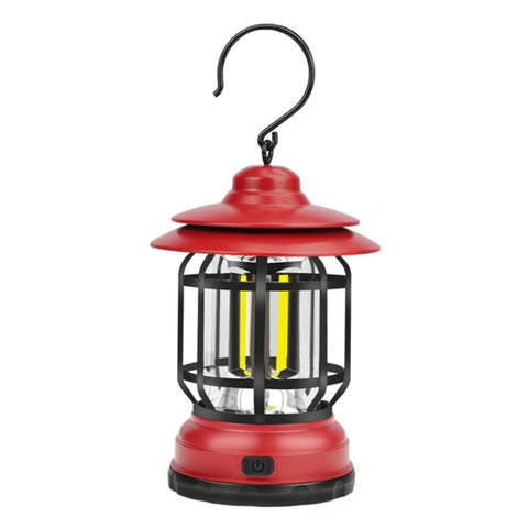 Portable Retro Hanging Lamp Lantern Camping Tent Light, USB Charging, Battery Type, Not Included Battery