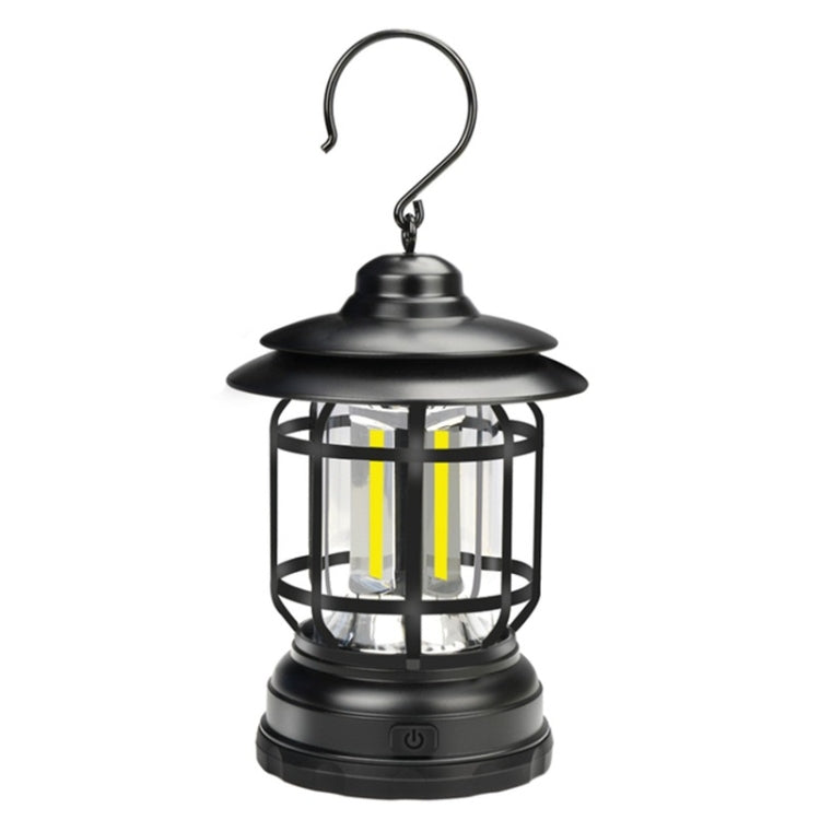 Portable Retro Hanging Lamp Lantern Camping Tent Light, USB Charging, Battery Type, Not Included Battery