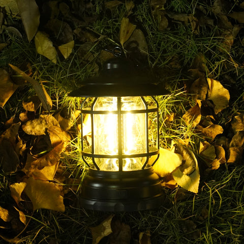 Portable Retro Hanging Lamp Lantern Camping Tent Light, USB Charging, Battery Type, Not Included Battery