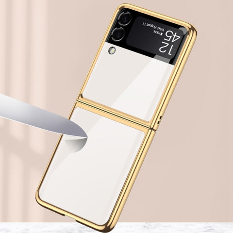GKK Integrated Electroplating Painted Glass Phone Case, For Samsung Galaxy Z Flip4