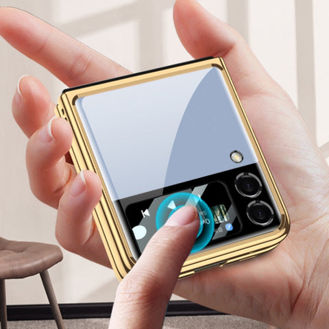 GKK Integrated Electroplating Painted Glass Phone Case, For Samsung Galaxy Z Flip4