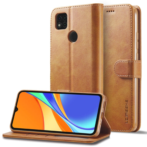 LC.IMEEKE Calf Texture Leather Phone Case, For Samsung Galaxy A23e, For Xiaomi 12T / 12T Pro, For Xiaomi Redmi 9C