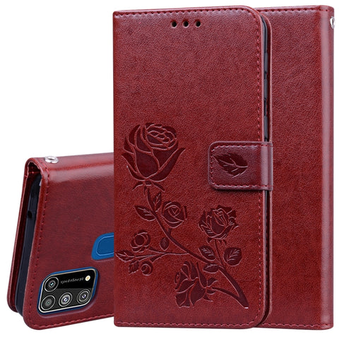 Rose Embossed Horizontal Flip PU Leather Case with Holder & Card Slots & Wallet, For Xiaomi Redmi Note 9 Pro, For Huawei P40, For Huawei P40 Lite, For Huawei P40 Pro, For Galaxy M31, For Galaxy A01