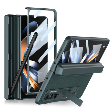 GKK Integrated Magnetic Flip Plain Leather Phone Case with Pen Box, For Samsung Galaxy Z Fold4