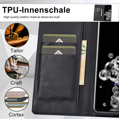 LC.IMEEKE RFID Anti-theft Leather Phone Case, For Samsung Galaxy S20 Ultra, For Samsung Galaxy S21 Ultra 5G