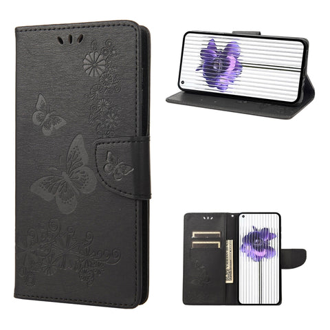 Butterfly Embossed Horizontal Flip Leather Phone Case, For Samsung Galaxy A23e / A23s, For Motorola Moto E22 / E22i, For Nothing Phone 1
