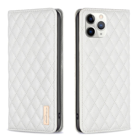Diamond Lattice Magnetic Leather Flip Phone Case, For iPhone 12 / 12 Pro, For iPhone 11 Pro Max, For iPhone 11 Pro, For iPhone 11, For iPhone SE 2022 / SE 2020 / 8 / 7, For iPhone XS Max, For iPhone XS / X, For iPhone XR