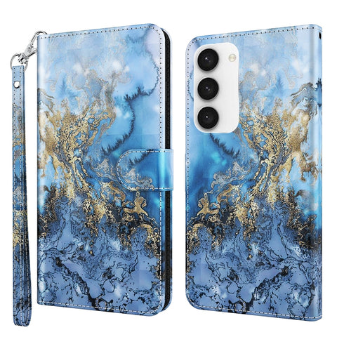 3D Painting Pattern TPU + PU Phone Case, For Samsung Galaxy S23, For Samsung Galaxy S23+ 5G, For Samsung Galaxy S23 ultra 5G
