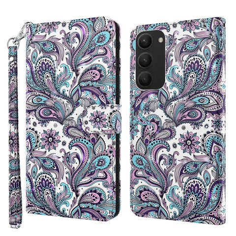 3D Painting Pattern TPU + PU Phone Case, For Samsung Galaxy S23, For Samsung Galaxy S23+ 5G, For Samsung Galaxy S23 ultra 5G