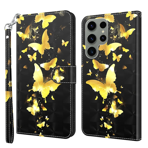 3D Painting Pattern TPU + PU Phone Case, For Samsung Galaxy S23, For Samsung Galaxy S23+ 5G, For Samsung Galaxy S23 ultra 5G