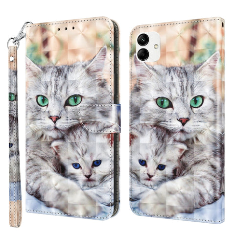 3D Painted Leather Phone Case, For Samsung Galaxy A23e, For Samsung Galaxy A04, For Samsung Galaxy A04s, For Xiaomi Redmi A1 2022