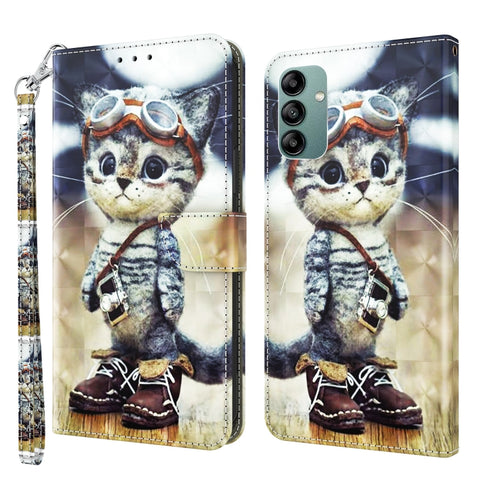 3D Painted Leather Phone Case, For Samsung Galaxy A23e, For Samsung Galaxy A04, For Samsung Galaxy A04s, For Xiaomi Redmi A1 2022