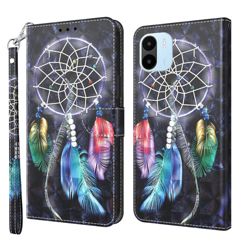 3D Painted Leather Phone Case, For Samsung Galaxy A23e, For Samsung Galaxy A04, For Samsung Galaxy A04s, For Xiaomi Redmi A1 2022