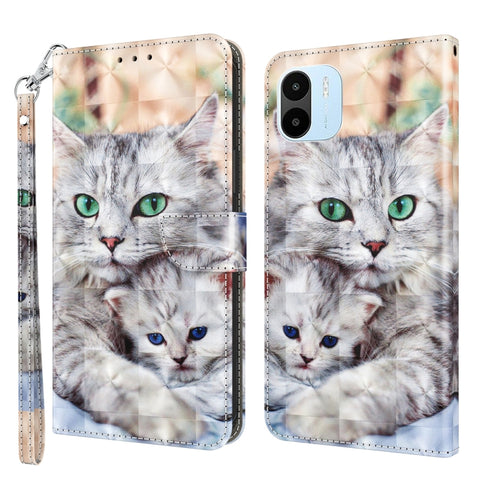 3D Painted Leather Phone Case, For Samsung Galaxy A23e, For Samsung Galaxy A04, For Samsung Galaxy A04s, For Xiaomi Redmi A1 2022
