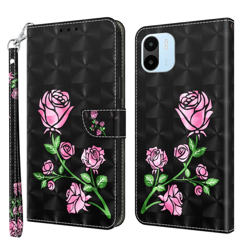 3D Painted Leather Phone Case, For Samsung Galaxy A23e, For Samsung Galaxy A04, For Samsung Galaxy A04s, For Xiaomi Redmi A1 2022