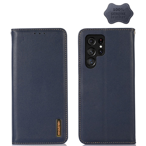 KHAZNEH Nappa Top Layer Cowhide Leather Phone Case, For Samsung Galaxy S23+ 5G, For Samsung Galaxy S23 Ultra 5G, For Samsung Galaxy S23 5G