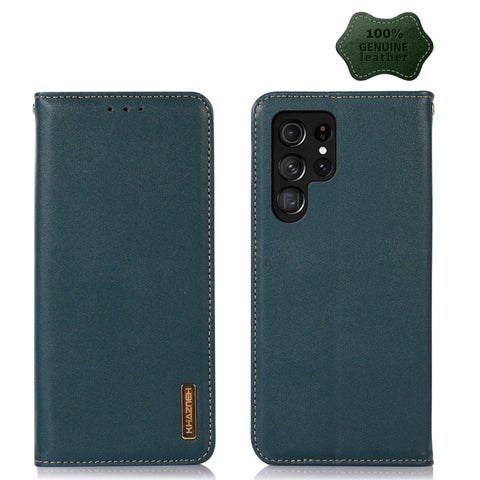 KHAZNEH Nappa Top Layer Cowhide Leather Phone Case, For Samsung Galaxy S23+ 5G, For Samsung Galaxy S23 Ultra 5G, For Samsung Galaxy S23 5G
