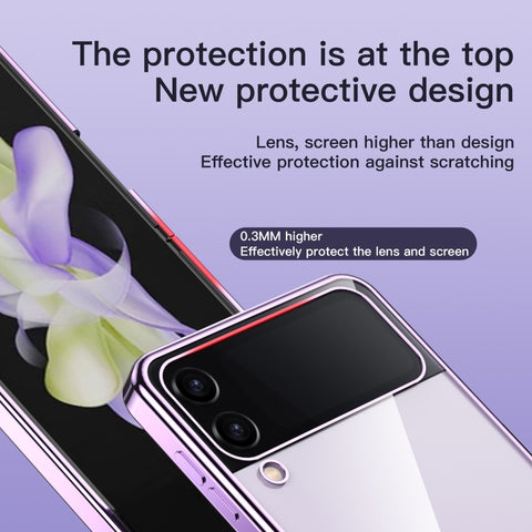 Electroplating Airbag Folding Phone Case, For Samsung Galaxy Z Flip3 5G, For Samsung Galaxy Z Flip4