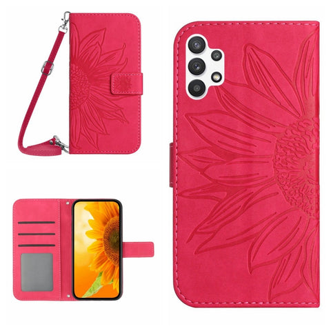 Skin Feel Sun Flower Pattern Flip Leather Phone Case, For Samsung Galaxy A13 4G, For Samsung Galaxy A13 5G, For Samsung Galaxy A14 5G, For Samsung Galaxy A20E