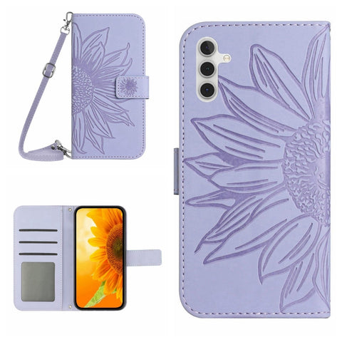 Skin Feel Sun Flower Pattern Flip Leather Phone Case, For Samsung Galaxy A13 4G, For Samsung Galaxy A13 5G, For Samsung Galaxy A14 5G, For Samsung Galaxy A20E