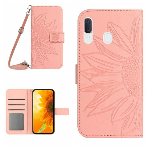 Skin Feel Sun Flower Pattern Flip Leather Phone Case, For Samsung Galaxy A13 4G, For Samsung Galaxy A13 5G, For Samsung Galaxy A14 5G, For Samsung Galaxy A20E