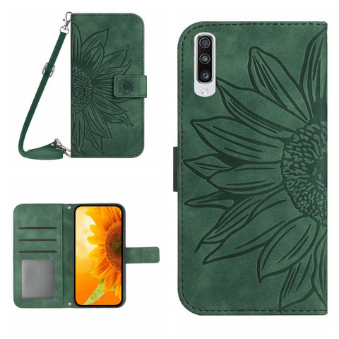 Skin Feel Sun Flower Pattern Flip Leather Phone Case, For Samsung Galaxy A50/A50S/A30S, For Samsung Galaxy A51 5G, For Samsung Galaxy A51/M40S, For Samsung Galaxy A52/A52S