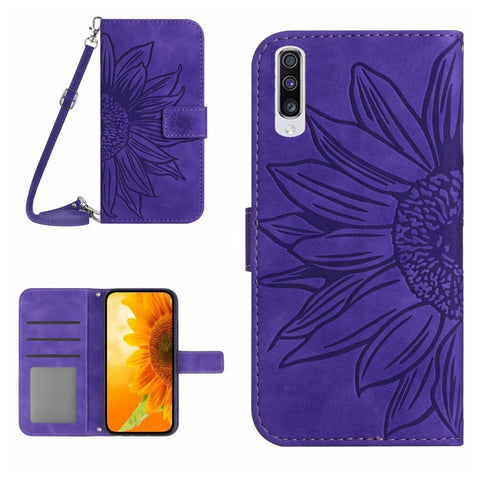 Skin Feel Sun Flower Pattern Flip Leather Phone Case, For Samsung Galaxy A50/A50S/A30S, For Samsung Galaxy A51 5G, For Samsung Galaxy A51/M40S, For Samsung Galaxy A52/A52S