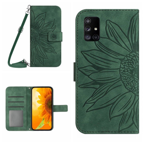 Skin Feel Sun Flower Pattern Flip Leather Phone Case, For Samsung Galaxy A50/A50S/A30S, For Samsung Galaxy A51 5G, For Samsung Galaxy A51/M40S, For Samsung Galaxy A52/A52S
