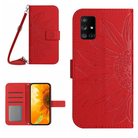 Skin Feel Sun Flower Pattern Flip Leather Phone Case, For Samsung Galaxy A50/A50S/A30S, For Samsung Galaxy A51 5G, For Samsung Galaxy A51/M40S, For Samsung Galaxy A52/A52S