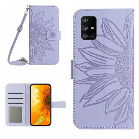 Skin Feel Sun Flower Pattern Flip Leather Phone Case, For Samsung Galaxy A50/A50S/A30S, For Samsung Galaxy A51 5G, For Samsung Galaxy A51/M40S, For Samsung Galaxy A52/A52S