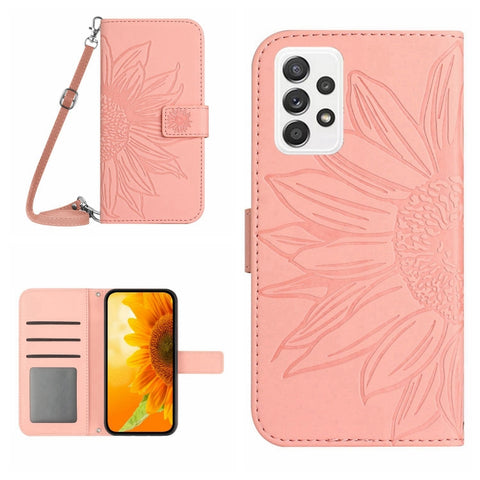 Skin Feel Sun Flower Pattern Flip Leather Phone Case, For Samsung Galaxy A50/A50S/A30S, For Samsung Galaxy A51 5G, For Samsung Galaxy A51/M40S, For Samsung Galaxy A52/A52S