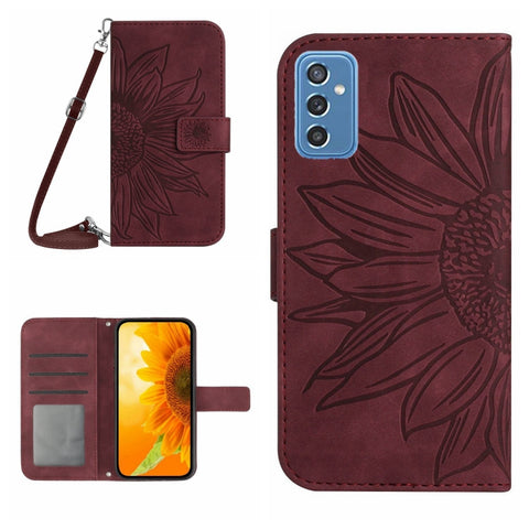 Skin Feel Sun Flower Pattern Flip Leather Phone Case, For Samsung Galaxy M52 5G, For Samsung Galaxy M53 5G, For Samsung Galaxy Note 8, For Samsung Galaxy Note10