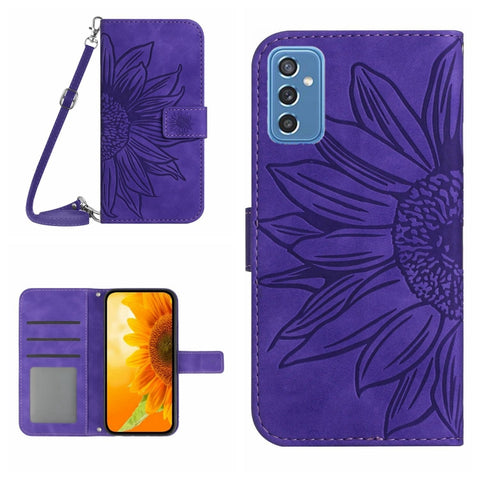 Skin Feel Sun Flower Pattern Flip Leather Phone Case, For Samsung Galaxy M52 5G, For Samsung Galaxy M53 5G, For Samsung Galaxy Note 8, For Samsung Galaxy Note10