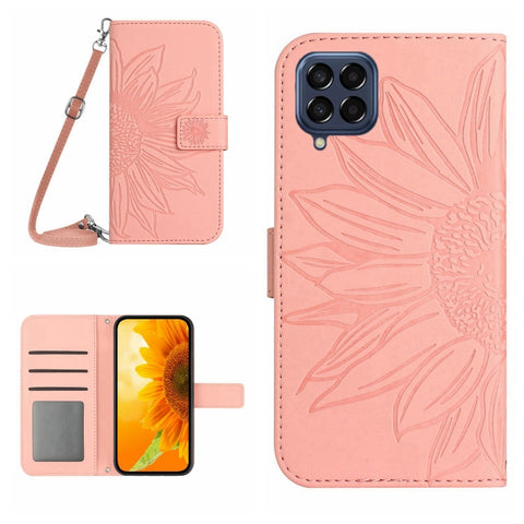 Skin Feel Sun Flower Pattern Flip Leather Phone Case, For Samsung Galaxy M52 5G, For Samsung Galaxy M53 5G, For Samsung Galaxy Note 8, For Samsung Galaxy Note10