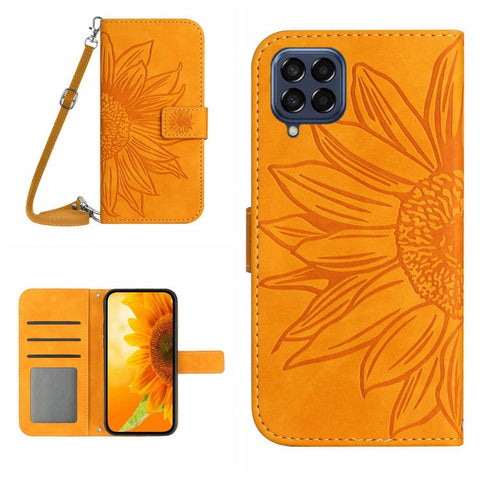 Skin Feel Sun Flower Pattern Flip Leather Phone Case, For Samsung Galaxy M52 5G, For Samsung Galaxy M53 5G, For Samsung Galaxy Note 8, For Samsung Galaxy Note10