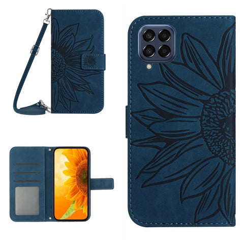 Skin Feel Sun Flower Pattern Flip Leather Phone Case, For Samsung Galaxy M52 5G, For Samsung Galaxy M53 5G, For Samsung Galaxy Note 8, For Samsung Galaxy Note10