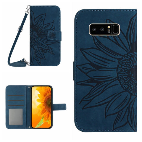Skin Feel Sun Flower Pattern Flip Leather Phone Case, For Samsung Galaxy M52 5G, For Samsung Galaxy M53 5G, For Samsung Galaxy Note 8, For Samsung Galaxy Note10
