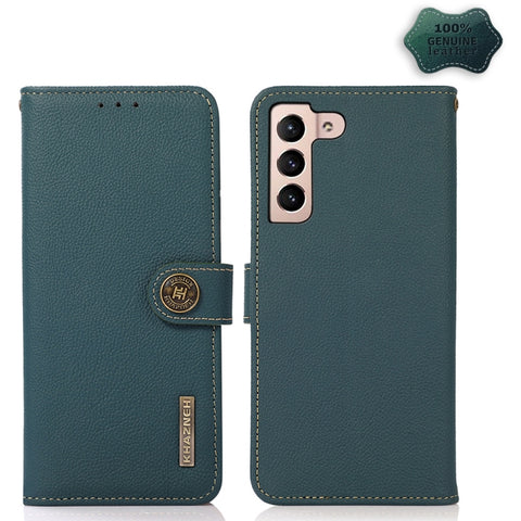KHAZNEH Custer Genuine Leather RFID Phone Case, For Nokia G60 5G, For Samsung Galaxy S23+ 5G, For Samsung Galaxy S23 5G, For Samsung Galaxy S23 Ultra 5G