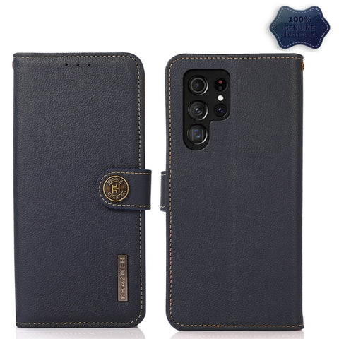 KHAZNEH Custer Genuine Leather RFID Phone Case, For Nokia G60 5G, For Samsung Galaxy S23+ 5G, For Samsung Galaxy S23 5G, For Samsung Galaxy S23 Ultra 5G