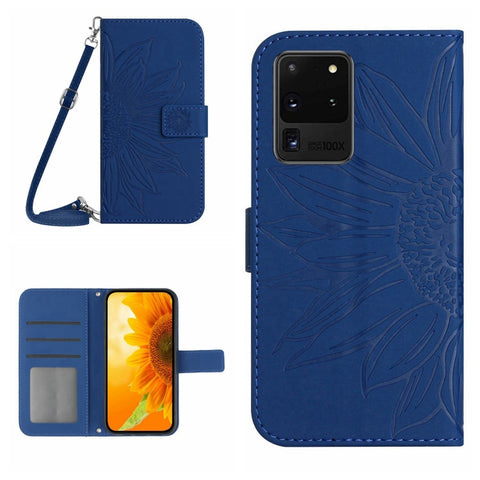 Skin Feel Sun Flower Pattern Flip Leather Phone Case, For Samsung Galaxy S20 Ultra, For Samsung Galaxy S21 5G, For Samsung Galaxy S21 FE 5G, For Samsung Galaxy S21+ 5G