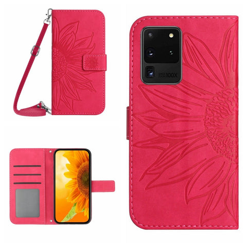 Skin Feel Sun Flower Pattern Flip Leather Phone Case, For Samsung Galaxy S20 Ultra, For Samsung Galaxy S21 5G, For Samsung Galaxy S21 FE 5G, For Samsung Galaxy S21+ 5G