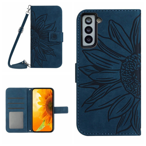 Skin Feel Sun Flower Pattern Flip Leather Phone Case, For Samsung Galaxy S20 Ultra, For Samsung Galaxy S21 5G, For Samsung Galaxy S21 FE 5G, For Samsung Galaxy S21+ 5G