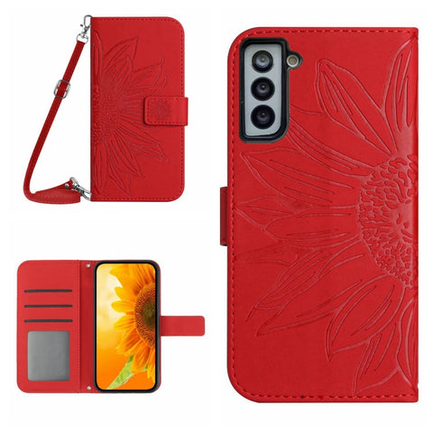 Skin Feel Sun Flower Pattern Flip Leather Phone Case, For Samsung Galaxy S20 Ultra, For Samsung Galaxy S21 5G, For Samsung Galaxy S21 FE 5G, For Samsung Galaxy S21+ 5G
