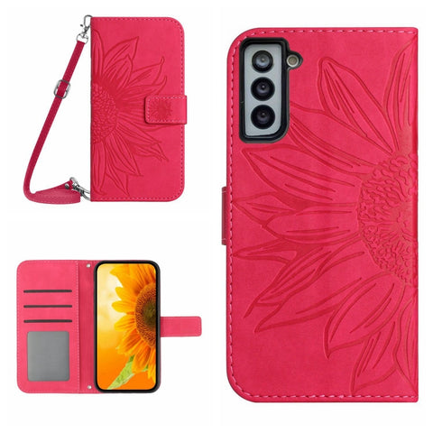 Skin Feel Sun Flower Pattern Flip Leather Phone Case, For Samsung Galaxy S20 Ultra, For Samsung Galaxy S21 5G, For Samsung Galaxy S21 FE 5G, For Samsung Galaxy S21+ 5G