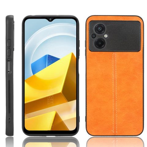 Sewing Cow Pattern Skin PC + PU + TPU Phone Case, For OPPO A17, For Honor X8 5G/X6 5G/Play6C, For Samsung Galaxy A04 4G, For Xiaomi Poco M4 5G, For Xiaomi Poco M5 4G